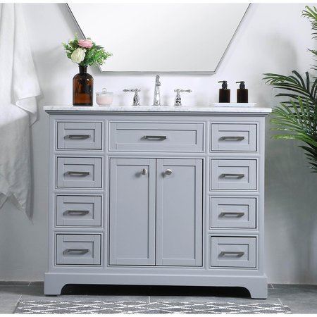 Elegant Decor 42 In. Single Bathroom Vanity Set In Light Grey VF15042GR